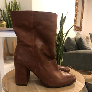 Lucky Brand, 7.5 brown ankle booties